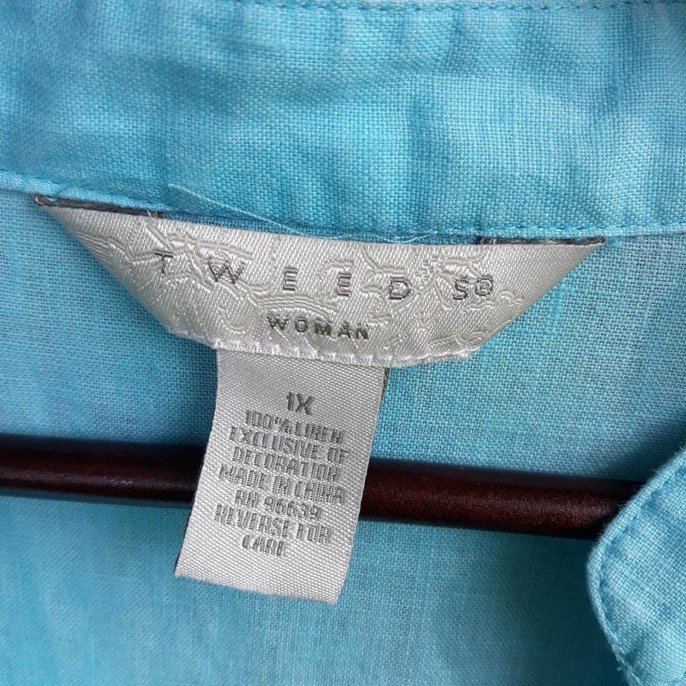 Long sleeve linen blouse - Picture 5 of 7